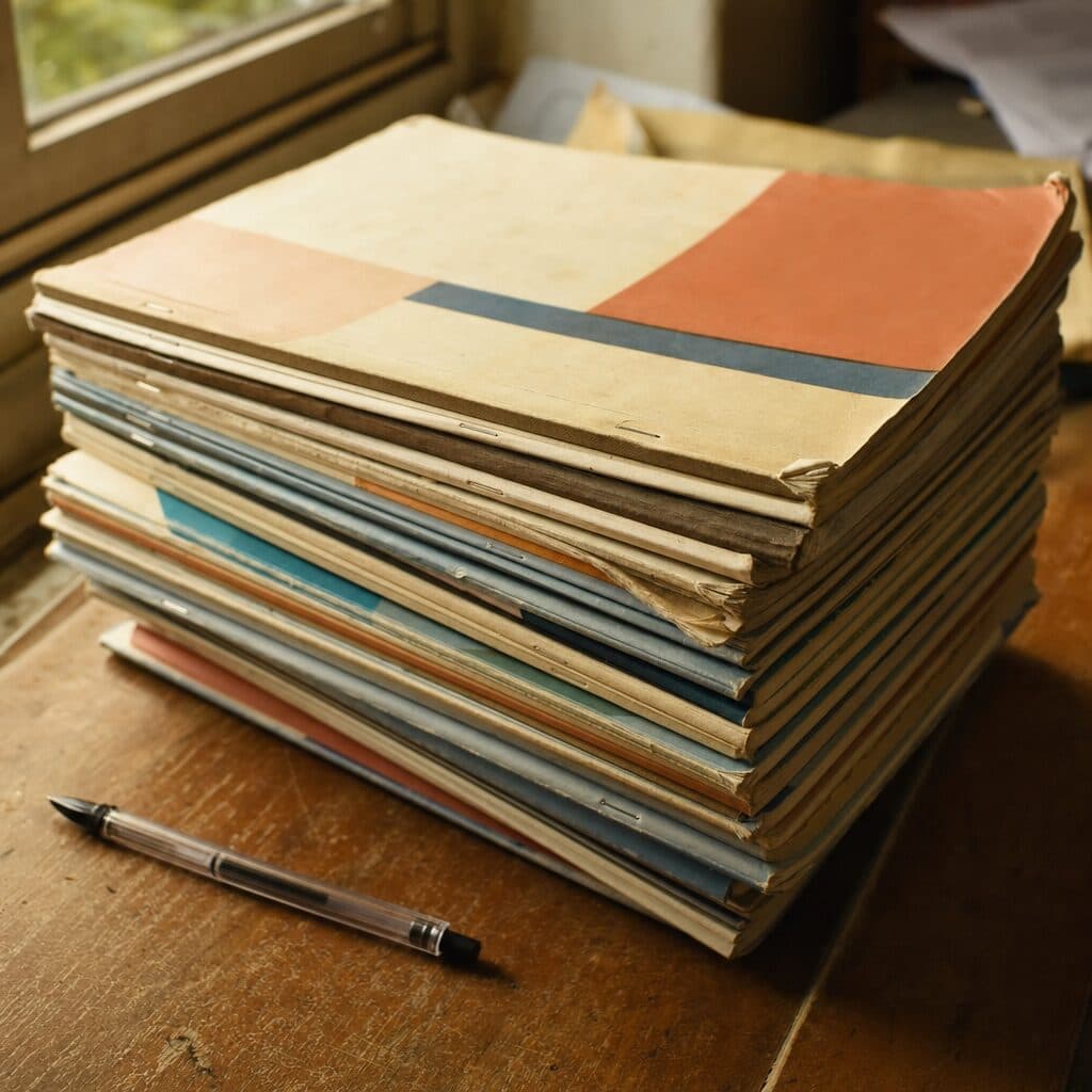 A stack of JAMB past question booklets
